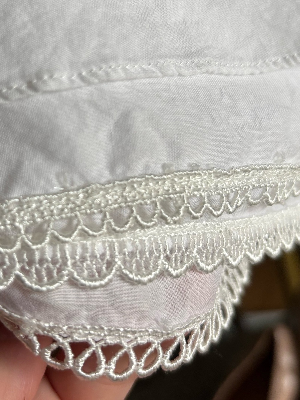 🐩 ODILLE Anthropologie Full Petticoat Midi Skirt 100% cotton, eyelet lace - Picture 3 of 15
